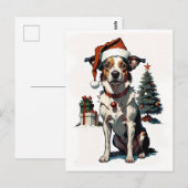 クリスマス犬 ポストカード (正面/裏面)