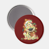 クリスマス犬 マグネット (正面/裏面)