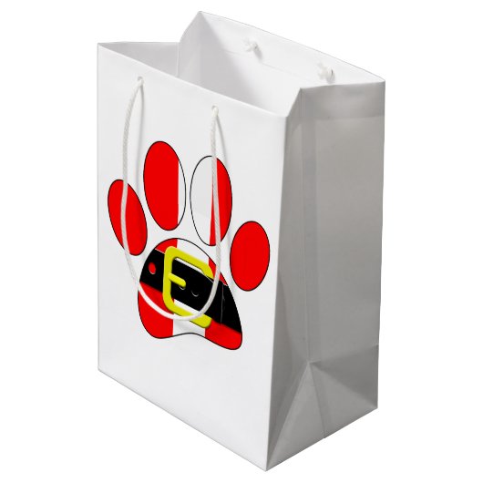 クリスマス犬 ミディアムペーパーバッグ (裏面アングル)