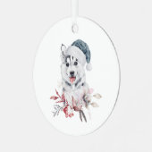 クリスマス犬 メタルオーナメント (正面左)
