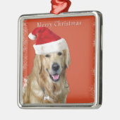 クリスマス犬 メタルオーナメント (左)