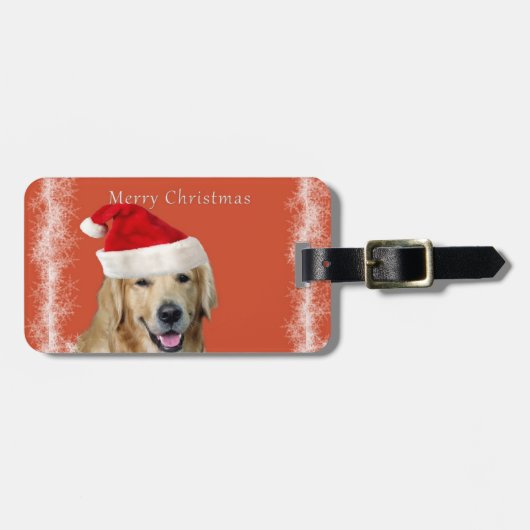 クリスマス犬 ラゲッジタグ (正面横)