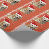 クリスマス犬 ラッピングペーパー (角)