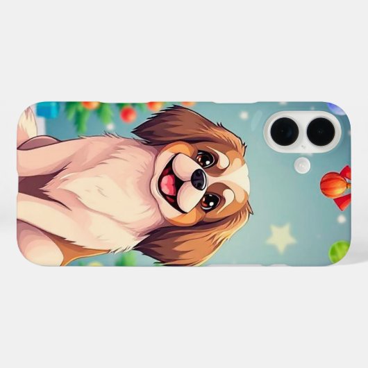 クリスマス犬 Case-Mate iPhoneケース (裏面 (横))