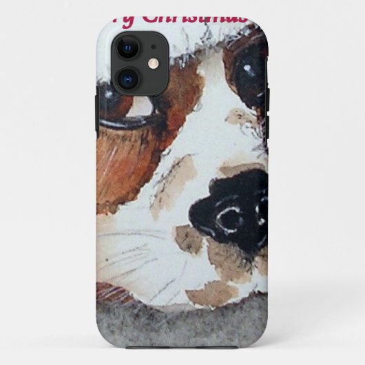 クリスマス犬 Case-Mate iPhoneケース (裏面)