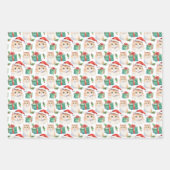 クリスマス猫おもしろいのプレゼント ラッピングペーパーシート (正面3)