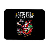 クリスマス猫おもしろい マグネット (横)