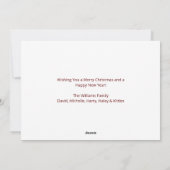 クリスマス猫かわいいフェスティバル赤スクリプト シーズンカード (裏面)