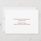 クリスマス猫かわいいフェスティバル赤スクリプト シーズンカード (裏面)