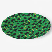 クリスマス猫が咲き誇る木 ペーパープレート (アングル)