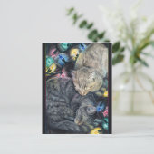 クリスマス猫ちゃんはがき シーズンポストカード (スタンド正面)