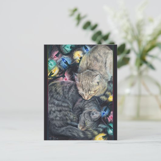 クリスマス猫ちゃんはがき シーズンポストカード (スタンド正面)