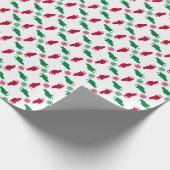 クリスマス猫とスノーフレーク・ラッピング紙 ラッピングペーパー (角)