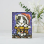 クリスマス猫とネズミ シーズンポストカード (スタンド正面)