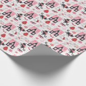 クリスマス猫と家 ラッピングペーパー (角)