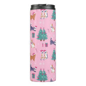 クリスマス猫と木のホリデーパターン タンブラー (裏面)