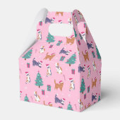 クリスマス猫と木のホリデーパターン フェイバーボックス (裏面サイド)