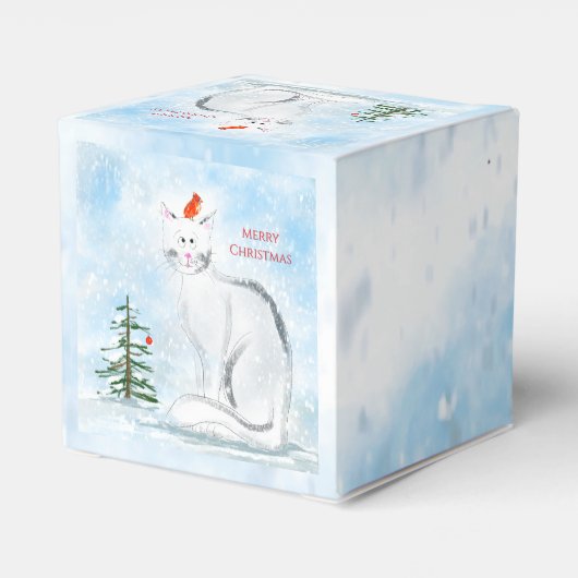 クリスマス猫のお願い箱 フェイバーボックス (裏面サイド)