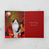 クリスマス猫のカード シーズンカード (内部)