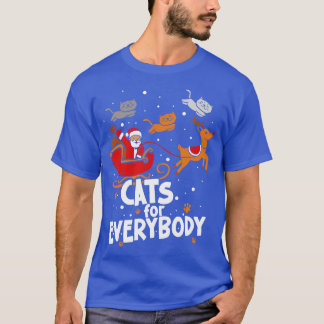 クリスマス猫のクリスマスクリスマスおもしろいに猫たち Tシャツ