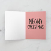 クリスマス猫のグリーティングカード、パンダキティ カード (内部)