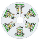 クリスマス猫のコンドミニアムの木のスカート ブラッシュドポリエステルツリースカート (正面)