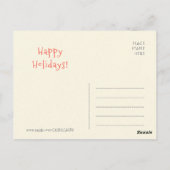 クリスマス猫のパジャマおもしろいヴィンテージCC0493 ポストカード (裏面)