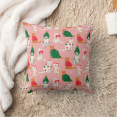 クリスマス猫のフェスティバル衣装パターン クッション (ブランケット)