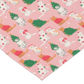クリスマス猫のフェスティバル衣装パターン ショートテーブルランナー (コーナー)