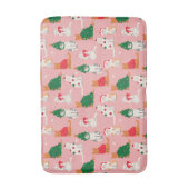 クリスマス猫のフェスティバル衣装パターン バスマット (正面縦)