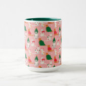 クリスマス猫のフェスティバル衣装パターン マグカップ (中央)