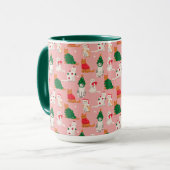 クリスマス猫のフェスティバル衣装パターン マグカップ (正面左)