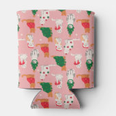 クリスマス猫のフェスティバル衣装パターン 缶クーラー (裏面)