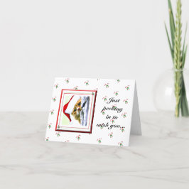 クリスマス猫のホリデーカードで覗く カード