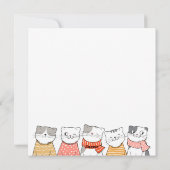 クリスマス猫のホリデーカード シーズンカード (裏面)