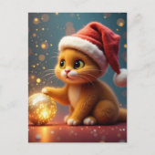 クリスマス猫のポストカード ポストカード (正面)
