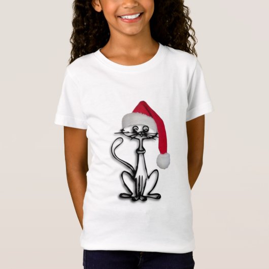 クリスマス猫の休日 Tシャツ (正面)