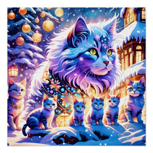 クリスマス猫の展示 ポスター (正面)