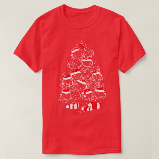 クリスマス猫の山トベフォンセカによる醜いセーター Tシャツ (デザイン正面)