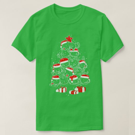 クリスマス猫の山トベフォンセカによる醜いセーター Tシャツ (デザイン正面)