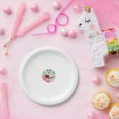 クリスマス猫の昼寝ホリデーデザイン ペーパープレート (パーティー)