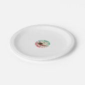 クリスマス猫の昼寝ホリデーデザイン ペーパープレート (アングル)