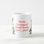 クリスマス猫の木のマグ コーヒーマグカップ (中央)