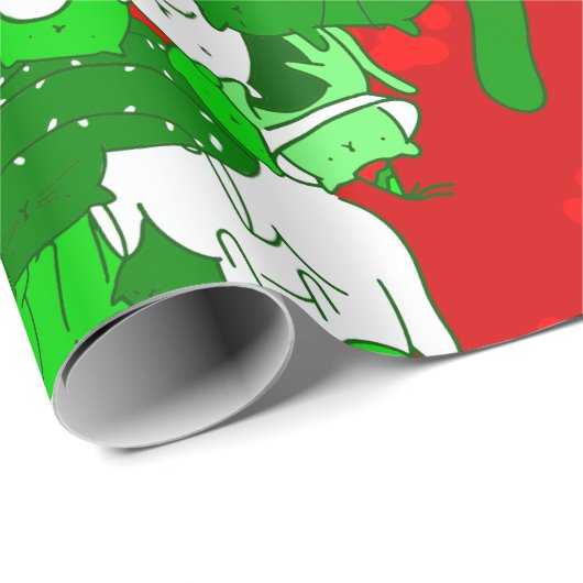 クリスマス猫の木の前刷り ラッピングペーパー (ロールコーナー)