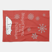 クリスマス猫の郷土料理 キッチンタオル (横)