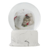 クリスマス猫の雪の地球 スノーグローブ (裏面)