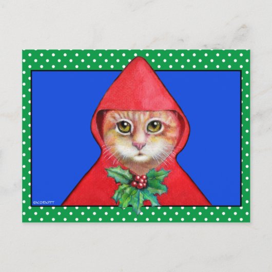 クリスマス猫はがき シーズンポストカード (正面)