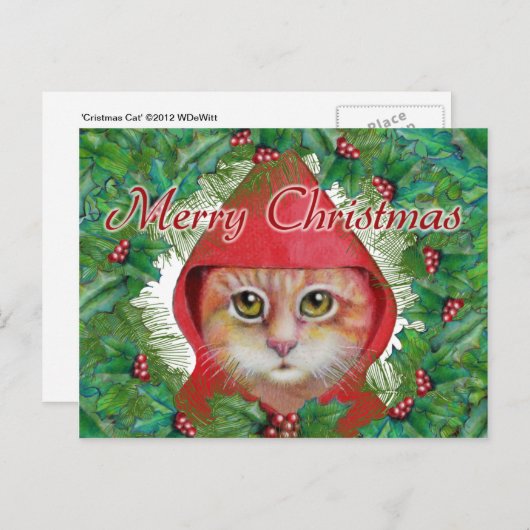 クリスマス猫はがき シーズンポストカード (正面/裏面)