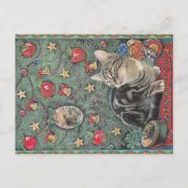 クリスマス猫はがき ポストカード