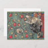 クリスマス猫はがき ポストカード (正面/裏面)